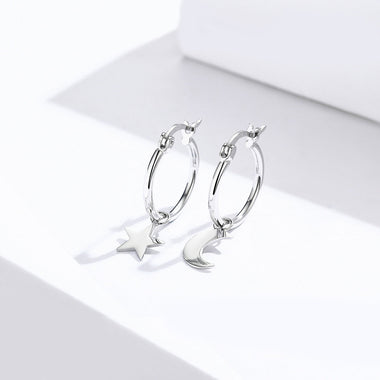 925 Sterling Silver Earrings 2.6x0.7cm for Women - 0