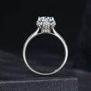 925 Sterling Silver Moissanite Ring 1ct Size 6 White Gold Plated for Women-3