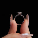 925 Sterling Silver Moissanite 1 Carat Ring Size 6-5