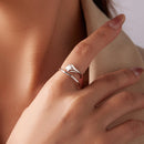 925 Sterling Silver White Gold Plated Pavé CZ Star Ring for Women-5