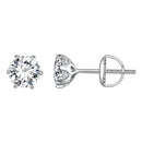 925 Sterling Silver 6.5mm Moissanite Earrings for Women-3
