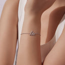 925 Sterling Silver White Gold Plated Bracelet with Length 15+6cm for Women-7