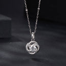 925 Sterling Silver 0.5 Carat Moissanite Necklace with White Gold Plating for Women-4