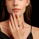 925 Sterling Silver 0.50 Carat Moissanite Ring Size 6 for Women-6