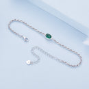 925 Sterling Silver Bracelet with CZ Pendants 150mm + 60mm Adjustable Size-5