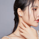 925 Sterling Silver Plated Platinum CZ Earrings for Women-7