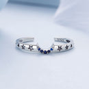 925 Sterling Silver Pavé Setting CZ Oxidized Ring | Size Nan | Style E-4