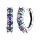 925 Sterling Silver Earrings with Pavé Setting CZ in Oxidized Finish for Women-2