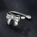 925 Sterling Silver Moissanite 0.1ct Earrings with White Gold Plating for Women-3