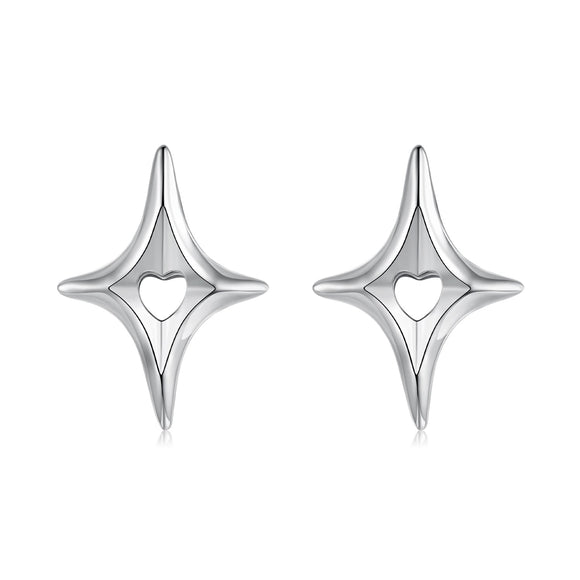 925 Sterling Silver Earrings 1.2x0.9cm