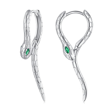 925 Sterling Silver Earrings with CZ in Pavé Setting - 0