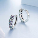925 Sterling Silver Earrings with Pavé Setting CZ in Oxidized Finish for Women-4
