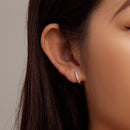 925 Sterling Silver Pavé Setting CZ Earrings for Women-8