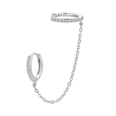 S925 Sterling Silver Earrings with Pavé Setting CZ for Women