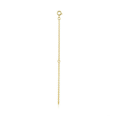 925 Sterling Silver + Plated Platinum 10cm Extension Chain Necklace - 0