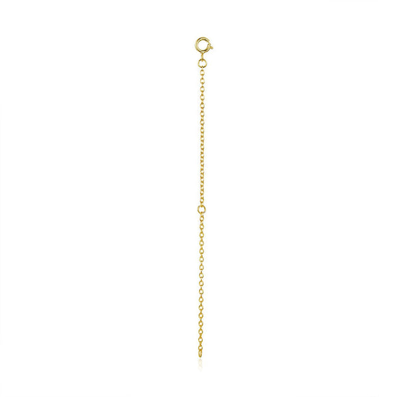 925 Sterling Silver + Plated Platinum 10cm Extension Chain Necklace