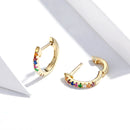 S925 Sterling Silver Earrings with CZ Pave Setting-6