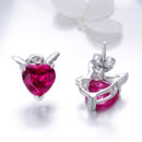 925 Sterling Silver Earrings with Pavé Setting CZ, 1*0.9cm for Women-4