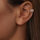 925 Sterling Silver Moissanite 0.1ct Earrings with White Gold Plating for Women-5