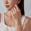 925 Sterling Silver Bracelet with Pavé Set CZ in White Gold 15+6cm-6