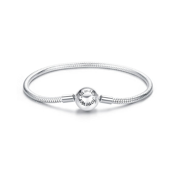 925 Sterling Silver Oxidized Silver White Gold 14.0mm Bracelet for Women