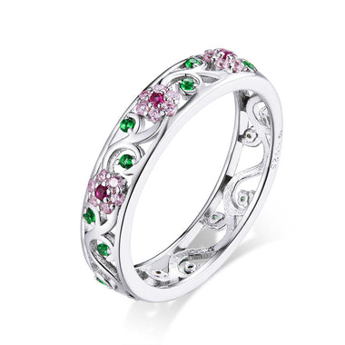 925 Sterling Silver Ring with Pavé Setting CZ - Size 6.0 - 0