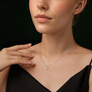 925 Sterling Silver Moissanite Pendant Necklace 40+5cm for Women-7