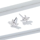 925 Sterling Silver Earrings with Pavé Setting CZ - 0.6*0.9cm-3