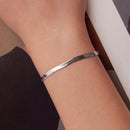 925 Sterling Silver Plated White Gold Bracelet for Unisex-4