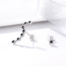 925 Sterling Silver Earrings with Pavé Setting CZ - 2.3cm Height-3