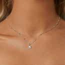 925 Sterling Silver 5mm Moissanite Necklace for Women-7