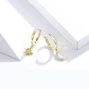 925 Sterling Silver and Gold Plated Pavé Setting CZ Earrings for Women-5