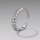 925 Sterling Silver + Plated White Gold 0.24cm Ring for Women-2