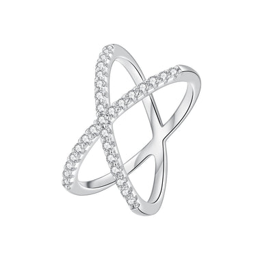S925 Sterling Silver Moissanite Ring Size 8 - 0