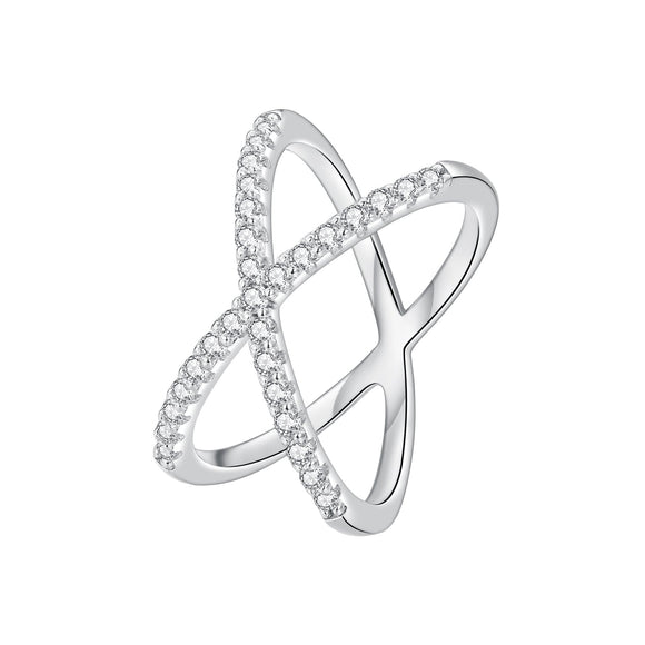 S925 Sterling Silver Moissanite Ring Size 8