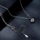 925 Sterling Silver Plated Platinum Moissanite Necklace 39+5cm for Women-5