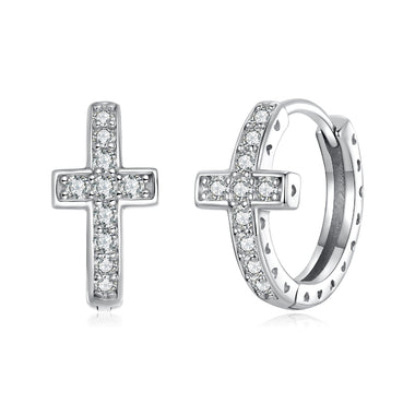 925 Sterling Silver Moissanite Earrings 1.3cm for Women - 0