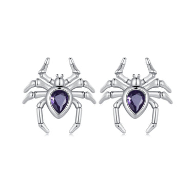 925 Sterling Silver Earrings with Pavé Setting CZ, Size 13*12mm - 0