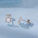 925 Sterling Silver White Gold Plated 0.7cm Pavé Set CZ Earrings for Women-4