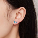 925 Sterling Silver Earrings with Enamel and CZ for Women-8