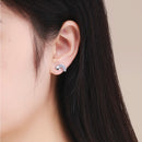 925 Sterling Silver Earrings with Pavé Setting CZ-6