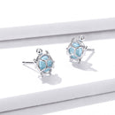 S925 Oxidized Silver Pavé Setting CZ Earrings for Women-5