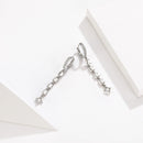 925 Sterling Silver Earrings with Pavé Set CZ-5