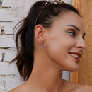 925 Sterling Silver Earrings with Pavé Setting CZ for Women-7