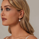 925 Sterling Silver Moissanite 1ct Earrings 26x11mm Pavé White Gold for Women-7