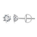 S925 Silver 0.5 Carat Moissanite Earrings 6.0mm for Women-4