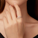 925 Sterling Silver Moissanite & Freshwater Pearl Ring, White Gold Plated, Size E for Women-7