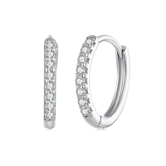 S925 Sterling Silver 2.0mm Moissanite Earrings for Women