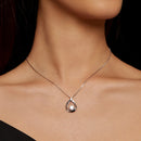 925 Sterling Silver Necklace with 1 Carat Moissanite - 400mm Length for Women-6