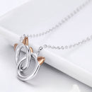 925 Sterling Silver Necklace, Length 38-45cm, Pendant 1.2*1cm, for Women-4